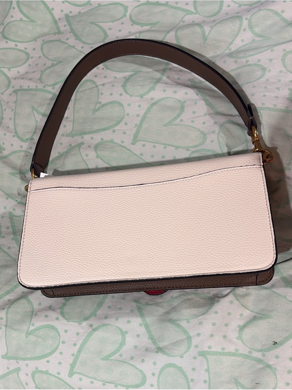 Coach Colorblock Shoulder Bag in Brown, Cream & Tan - Picture 4 of 5